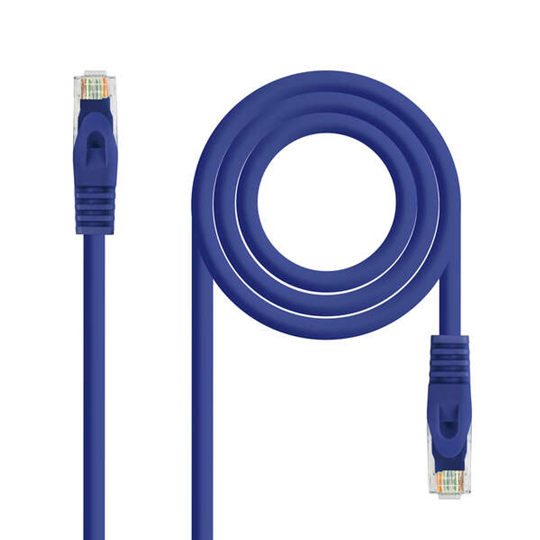 Nanocable Cable de Red Latiguillo RJ45 LSZH Cat.6a UTP AWG24 1m - Color Azul 1