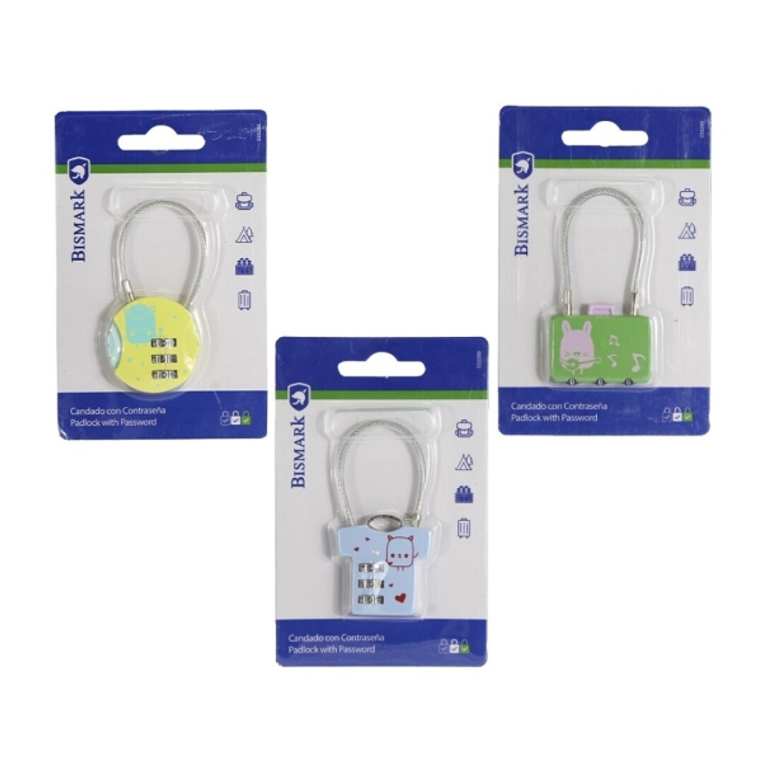 Bismark Candado de Combinacion - 3 Diseños Diferentes 1