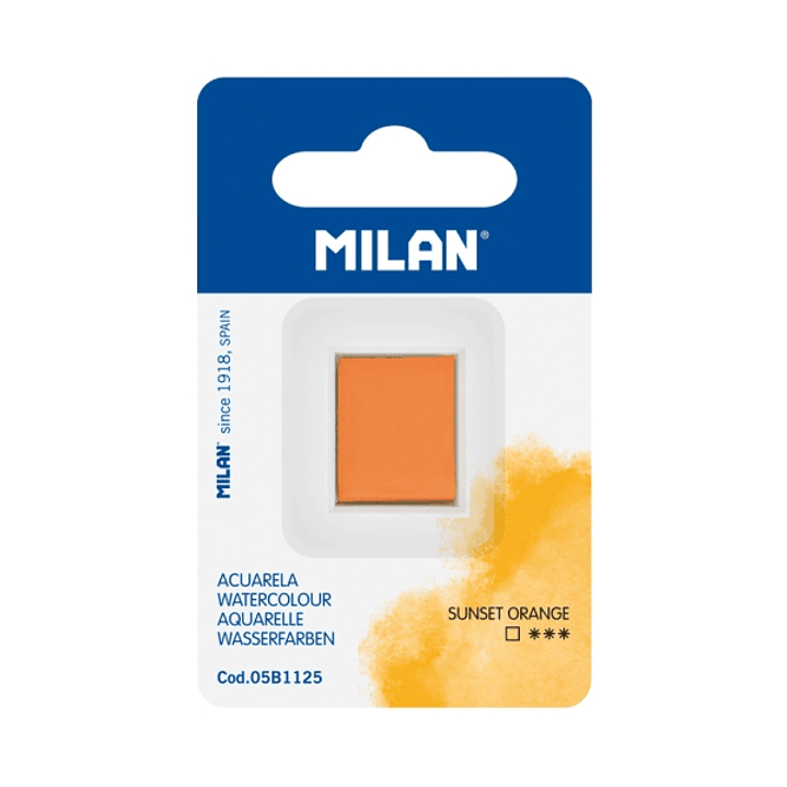 Milan Art Acuarela de Recambio - Medio Godet - Color Naranja 1