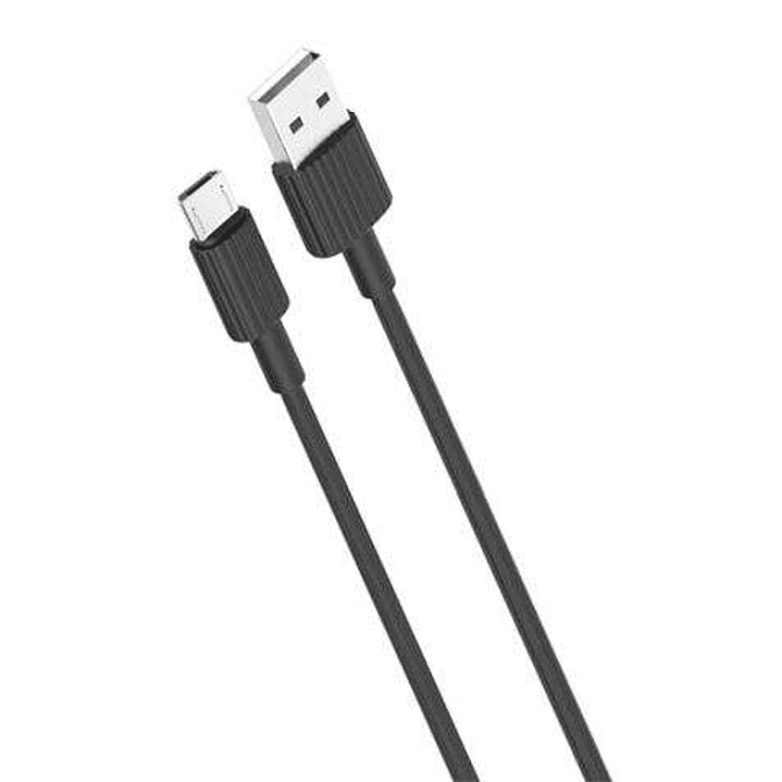 XO NB156 Cable USB-A Macho a MicroUSB 2.4A - Carga + Transmision de Datos Alta Velocidad - Longitud 1m 1