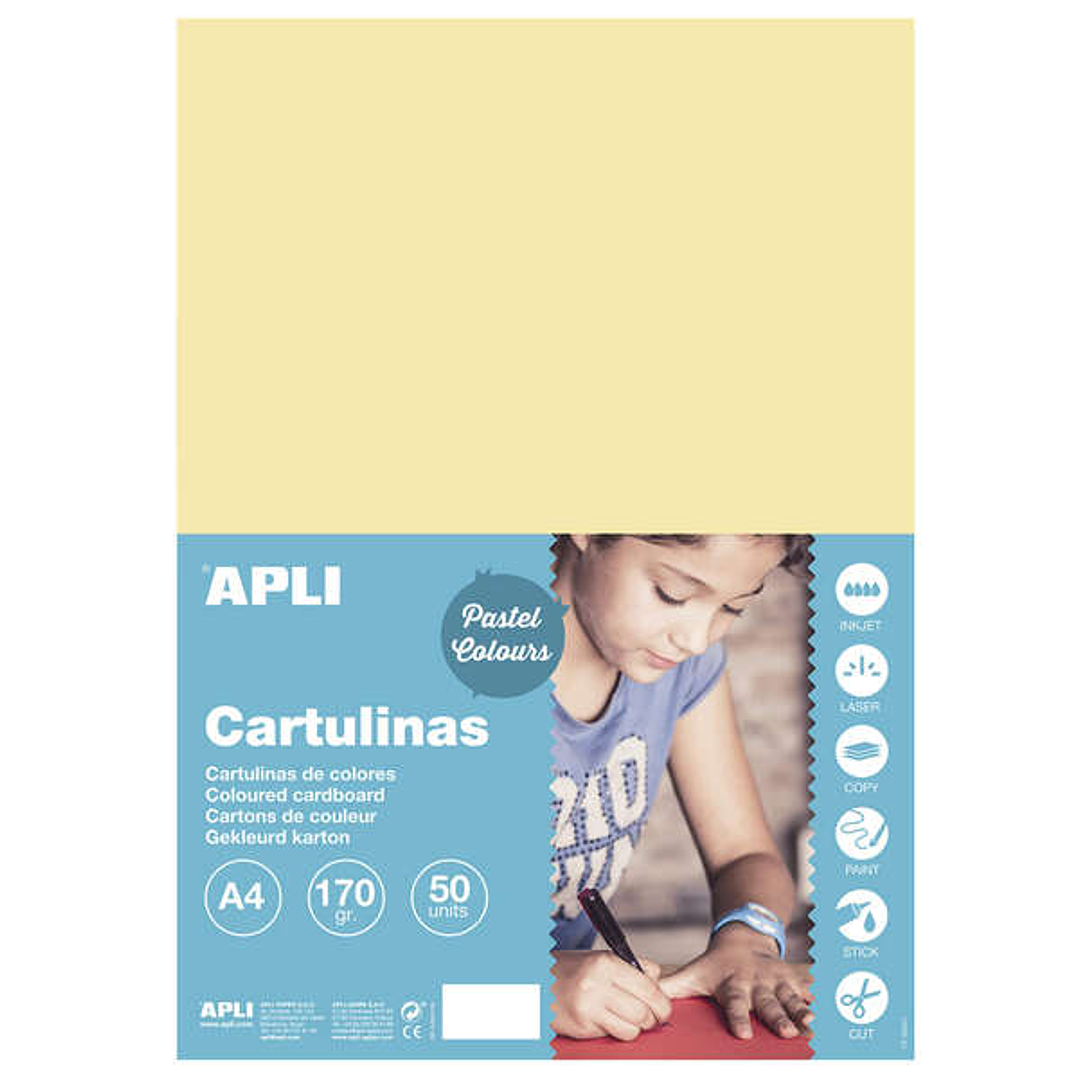 Apli Cartulina Vainilla A4 170g 50 Hojas 1