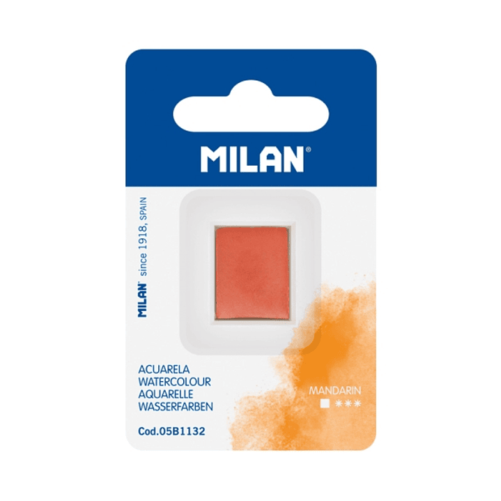 Milan Art Acuarela de Recambio - Medio Godet - Color Naranja 1