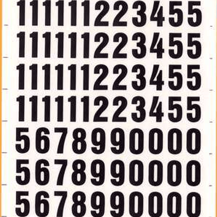 Apli Numeros Transferibles - 12mm - Facil Aplicacion - Negros Intensos - 133 Caracteres - Negro 1