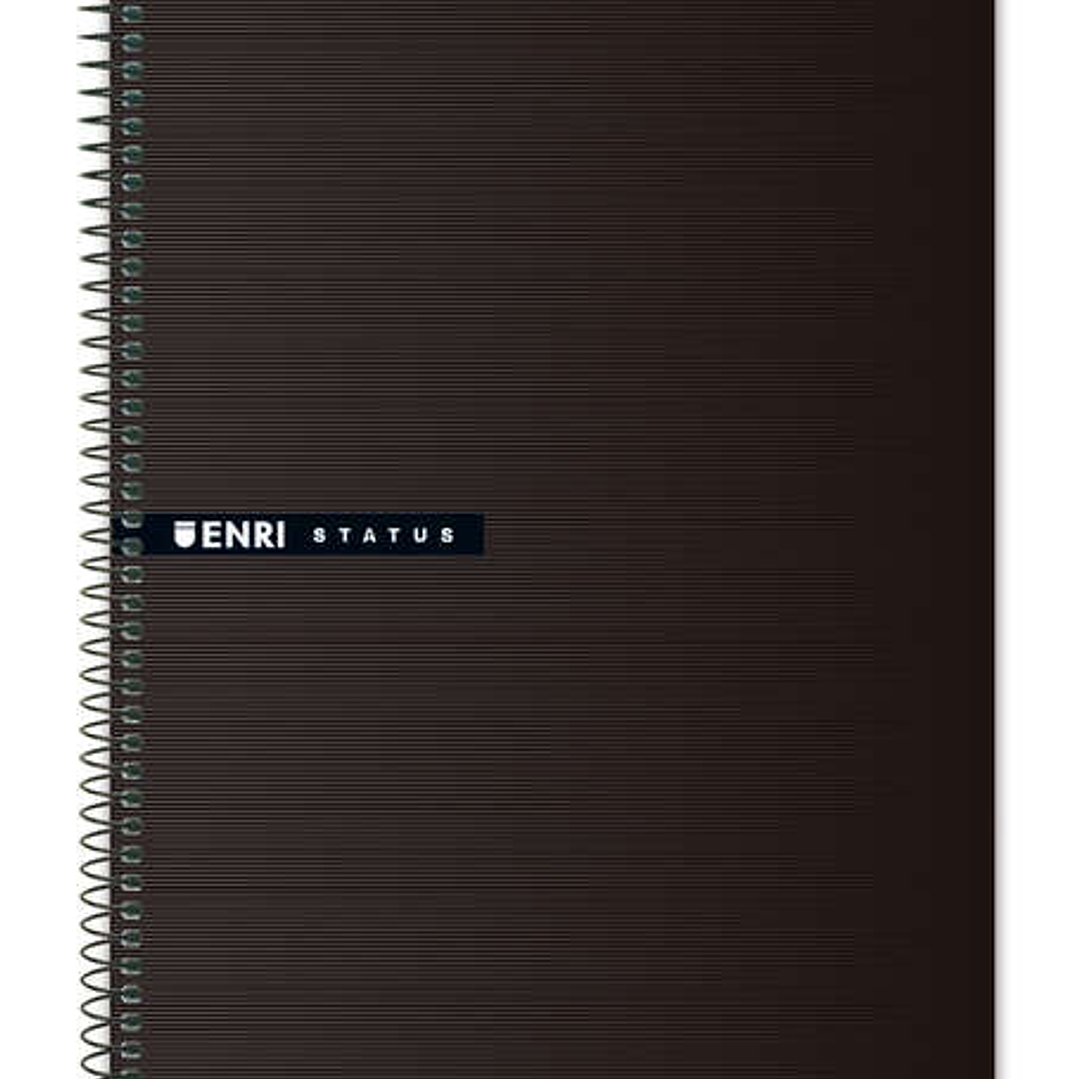 Enri Status Fº Tapa Dura Cuaderno Espiral 4x4 - 100 Hojas - Color Negro 1