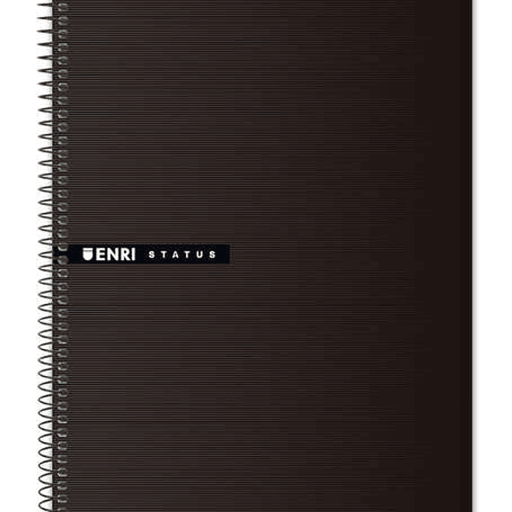 Enri Status Fº Tapa Dura Cuaderno Espiral 4x4 - 100 Hojas - Color Negro 1