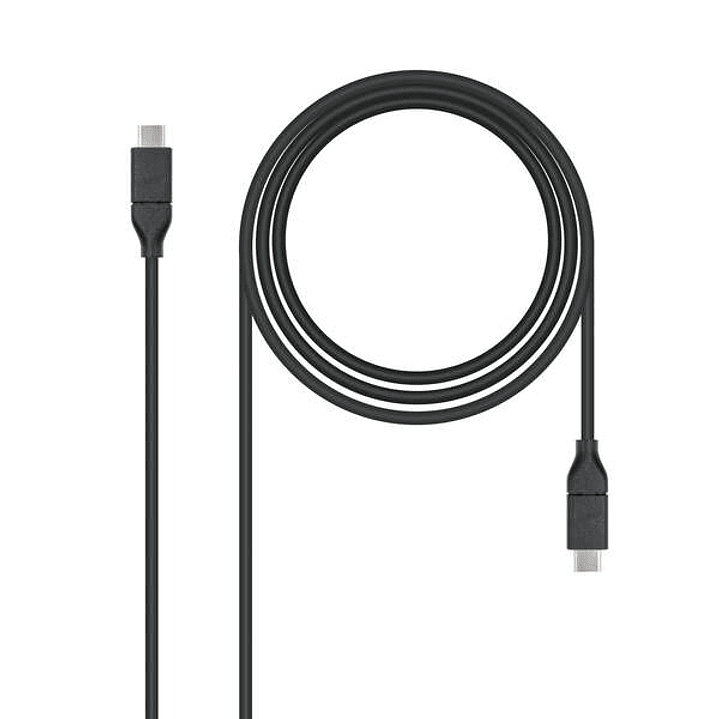 Nanocable Cable USB-C 3.1 Gen 2 10Gbps Macho a USB-C Macho 1m 1