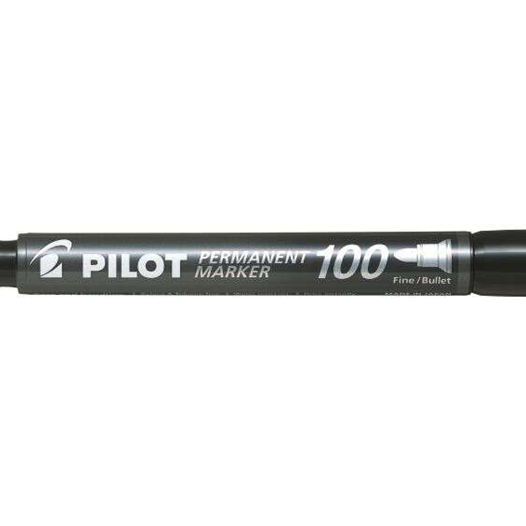 Pilot Rotulador Permanente 100 - Punta Fina de Bala 4,5mm - Trazo 1mm - Color Negro 1