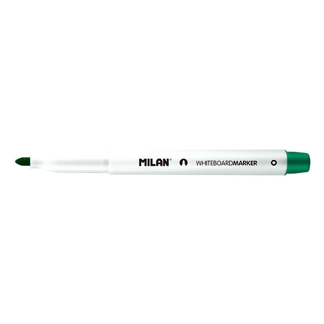 Milan Rotuladores para Pizarra Blanca con Punta Redonda - Punta 3.7 mm - Tinta a Base de Alcohol - Borrable en Seco - Color Verde 1