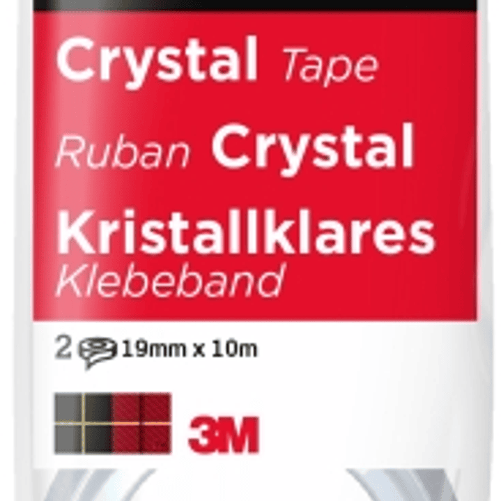 Scotch Crystal Pack de 2 Cintas Adhesivas Invisible 19mm x 10m - Supertransparente 1
