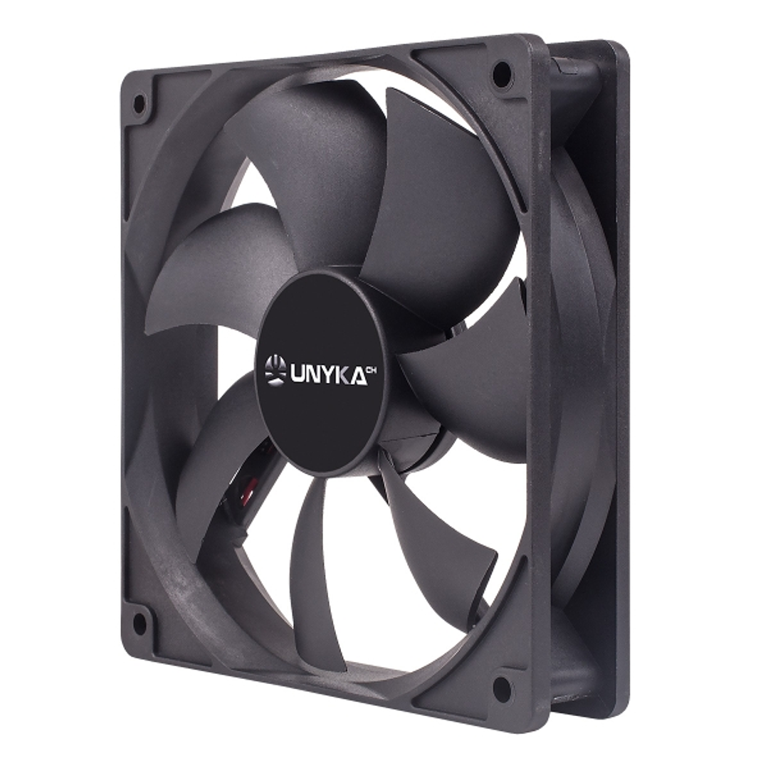 Unykach Ventilador 120mm - Velocidad Max. 1200rpm - Color Negro 1