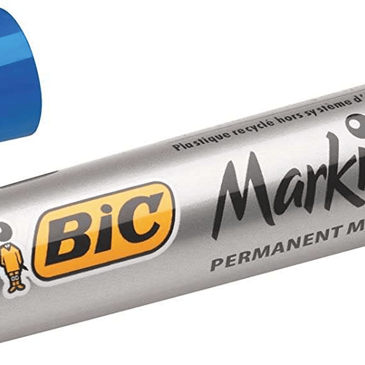 Bic Marking 2000 Ecolutions Rotulador Permanente - Tinta con Base de Alcohol - Ecologico - Secado Rapido - Color Azul 1