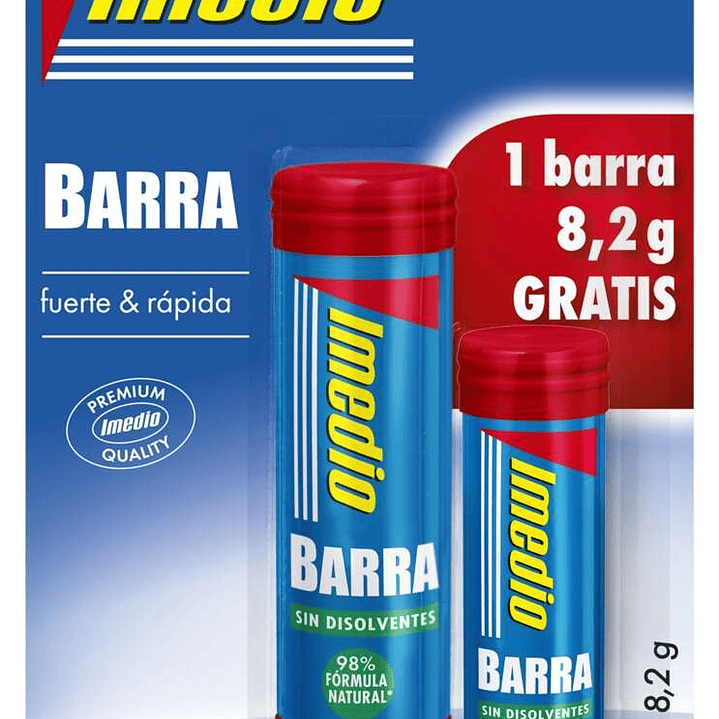Imedio Pack de 2 Barras de Pegamento 1x 21grs + 1x 8.2grs - Sin Disolventes - Lavable - Apto para Uso Escolar 1