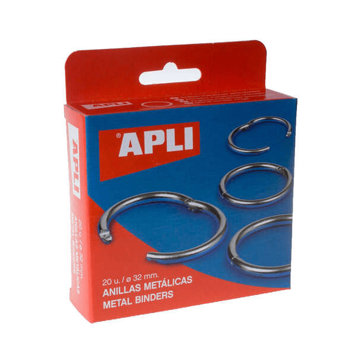 Apli Pack de 20 Anillas Metalicas Articuladas Ø32 mm 1