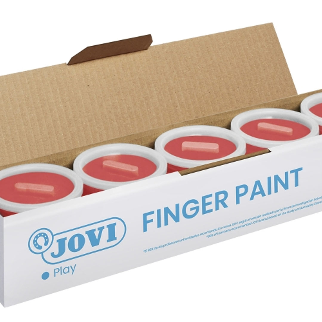 Jovi Bote de Pintura de Dedos - 125ml Pintura de Dedos - Colores Mezclables - Textura Gelatinosa - Lavable - sin Gluten Ni Alergenos - No Toxico - Est 1