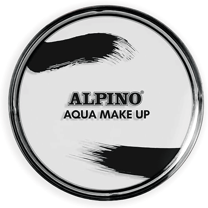 Alpino Aqua Make-up Polvera de Maquillaje Facial Acuarelable - Se Lava con Agua y Jabon - Color Blanco 1