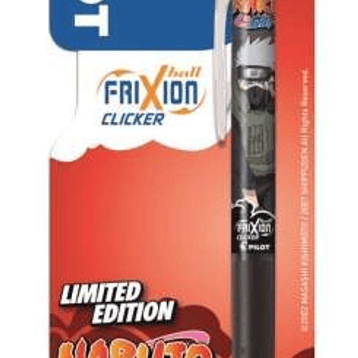 Pilot Frixion Clicker Naruto Shippuden Boligrafo de Gel Retractil Borrable - Punta de Bola 0.7mm - Trazo 0.4mm - Grip de Agarre - Color Negro 1
