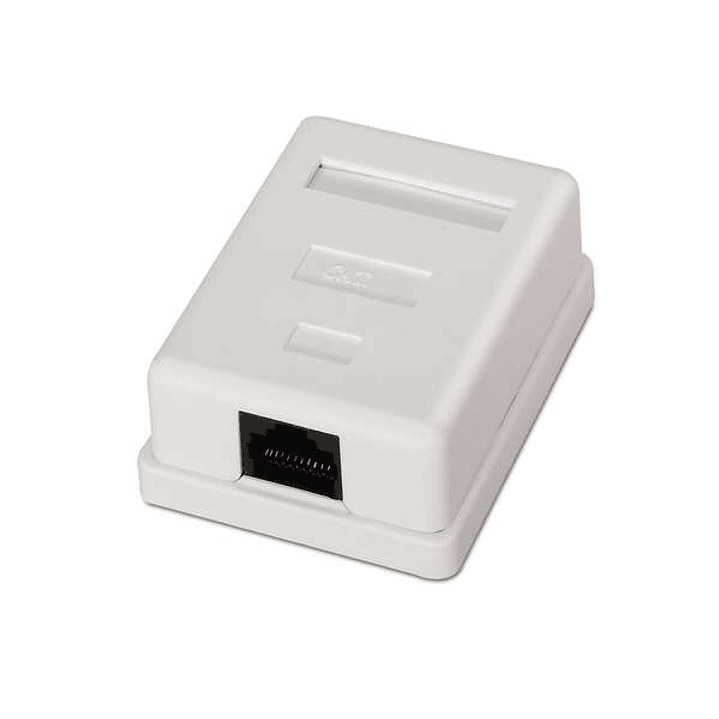 Aisens Roseta de Superficie RJ45 Cat.6 UTP 1 Toma - Color Blanco 1