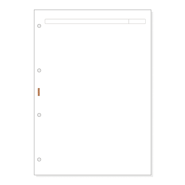 Finocam R4042 Recambio para Agendas Open - Formato A4 - 210x5x297mm - Color Blanco 1