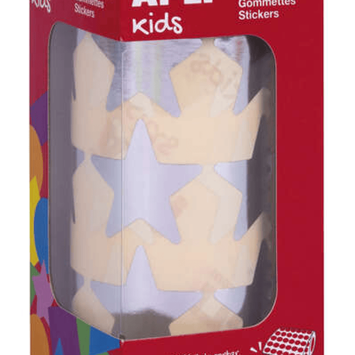 Apli Gomets Estrella Plata Metalizado - 33mm - Adhesivo Permanente - 708 Gomets por Rollo - Facil Separacion 1