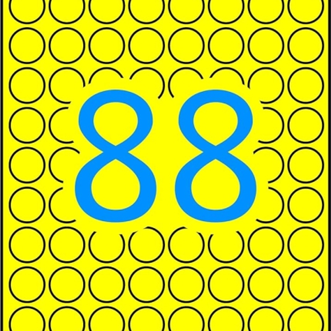 Apli Pack de 704 Etiquetas Redondas Ø 16mm - 8 Hojas A5 por 88 Etiquetas - Adhesivo Permanente - Color Amarillo 1