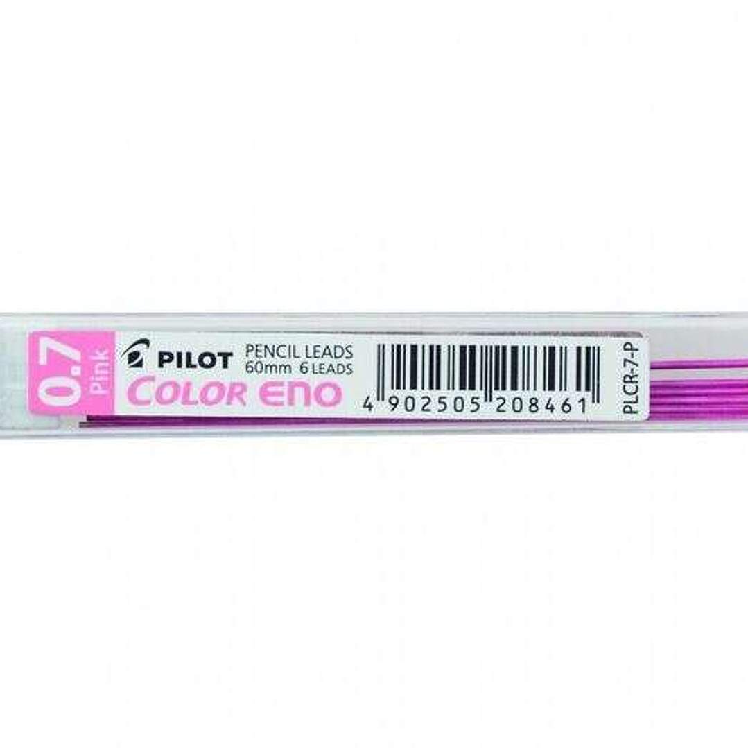 Pilot Pack de 6 Minas para Portaminas Color Eno H-197 0.7mm - Minas Color Rosa 1