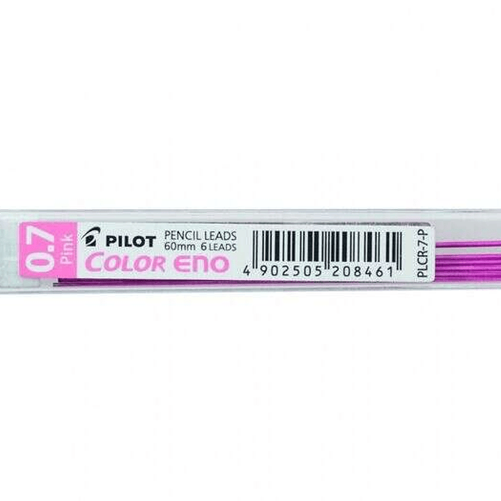 Pilot Pack de 6 Minas para Portaminas Color Eno H-197 0.7mm - Minas Color Rosa 1
