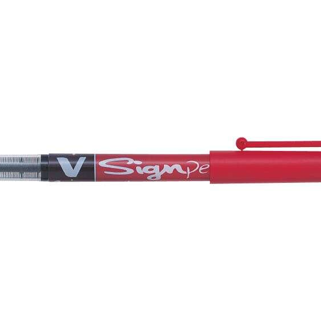 Pilot Rotulador de Punta Fina V-Sign Pen - Punta Fina de 2mm - Trazo de 0.6mm - Color Rojo 1