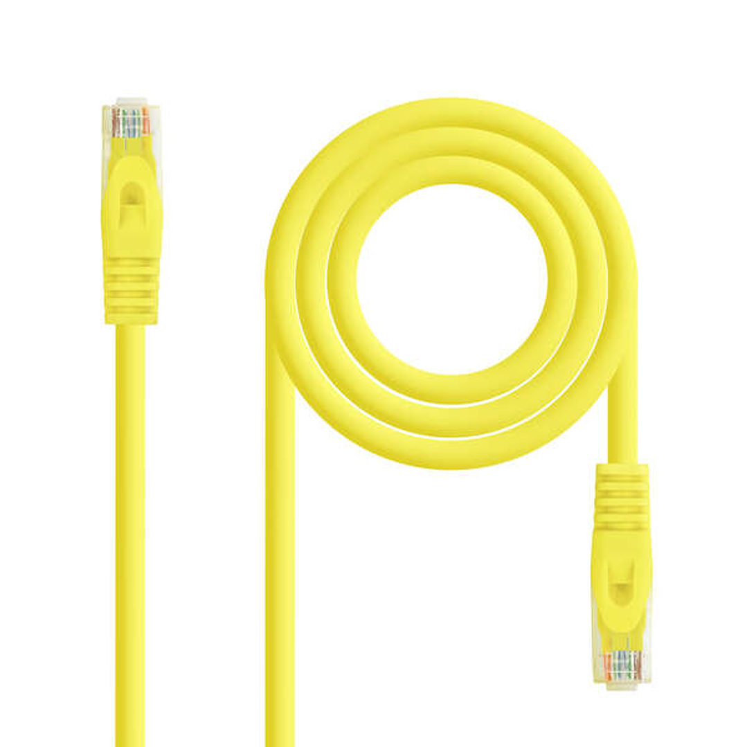 Nanocable Cable Red Latiguillo LSZH Cat.6A UTP AWG24 30cm - Color Amarillo 1