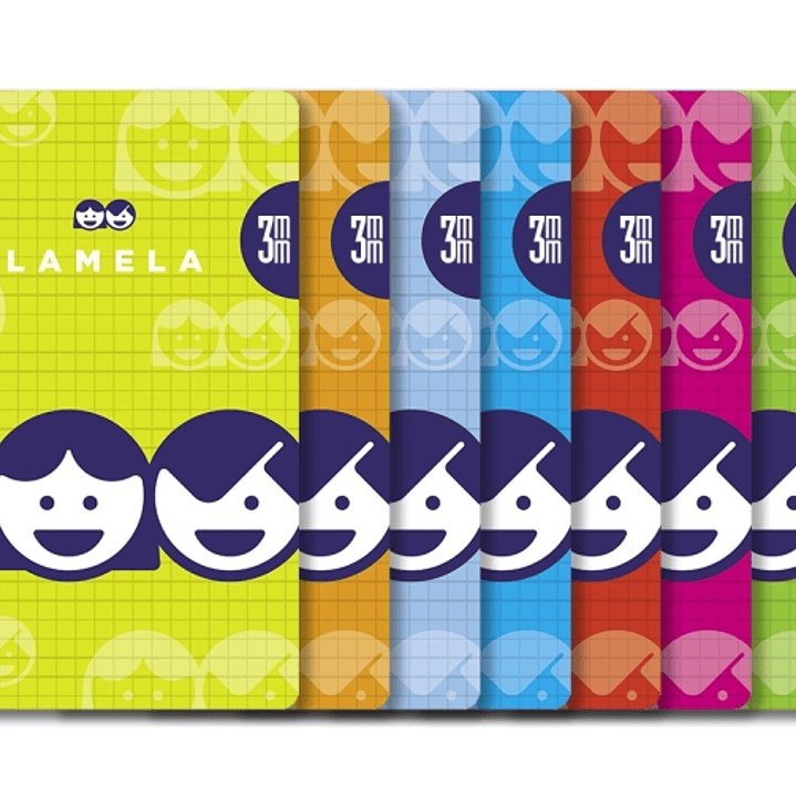 Lamela Pack de 10 Cuadernos de Espiral con 40 Hojas de 70g/m2 con Margen - Formato Cuarto - Pauta Cuadrovia de 3mm - Cubierta de Cartoncillo Plastific 1