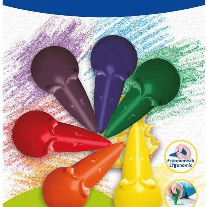 Pelikan Ceras de Raton BL6  - Forma Ergonomica - No Mancha - Colores Surtidos 1