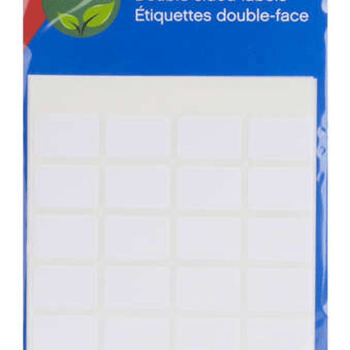Apli Etiquetas Doble Frontal Blancas 12.0 x 18.0mm 1