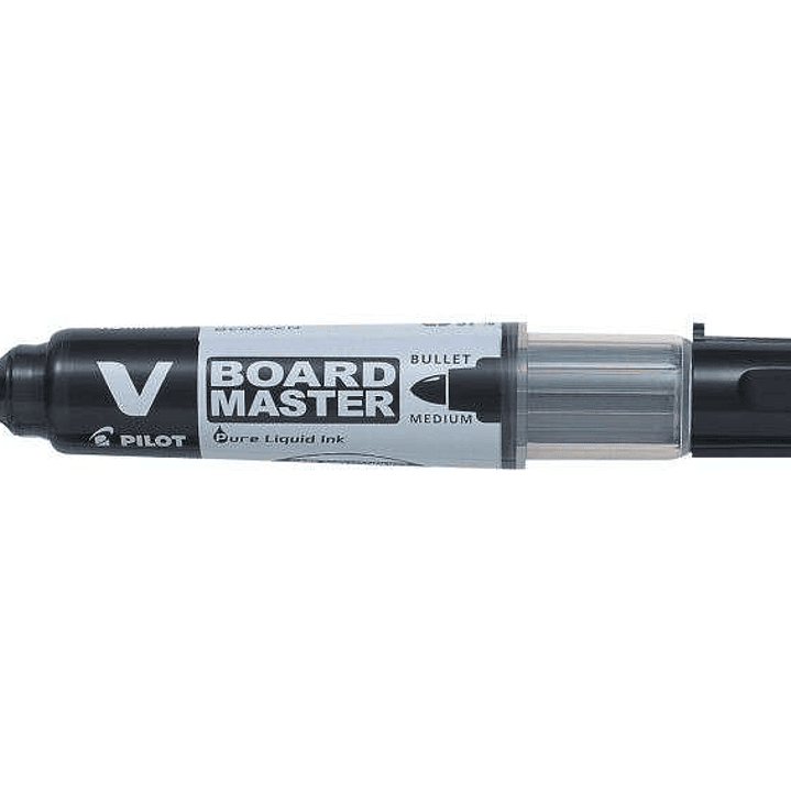 Pilot V-Board Master Begreen Rotulador para Pizarra Blanca - Punta Redonda 6mm - Trazo 2.3mm - 91% Plastico Reciclado - Recargable - Color Negro 1