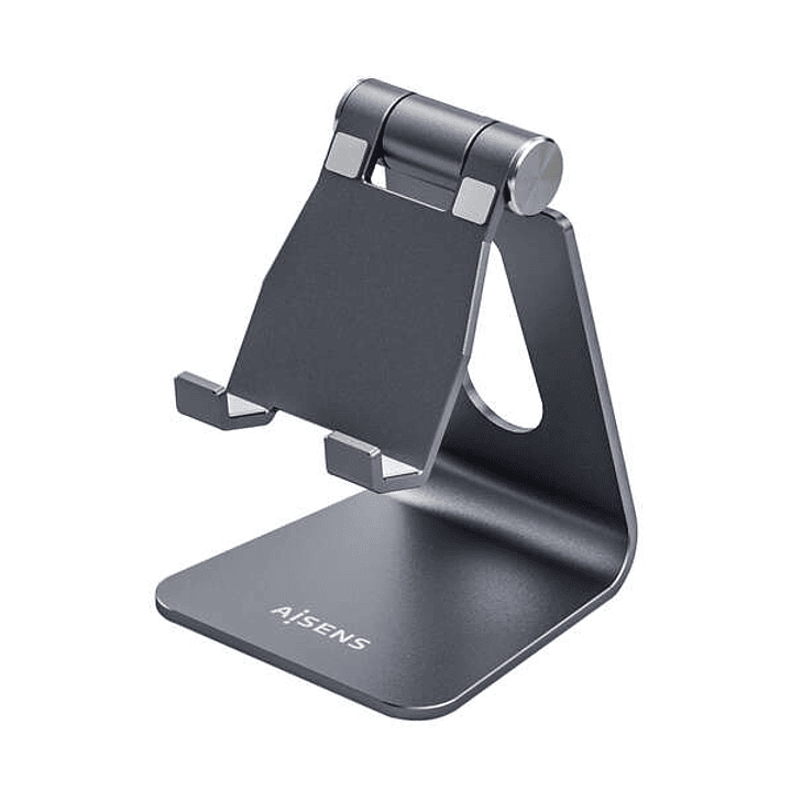 Aisens Soporte de Sobremesa Tamaño M Ajustable (1 Pivote) para Movil / Tablet - Color Gris 1