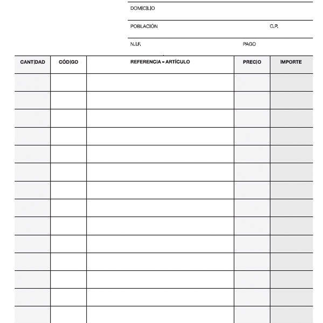 Apli Talonario Factura 1/4 Duplicado Natural - Numeracion Secuencial - Papel Autocopiativo - 63 Hojas - Color Natural 1