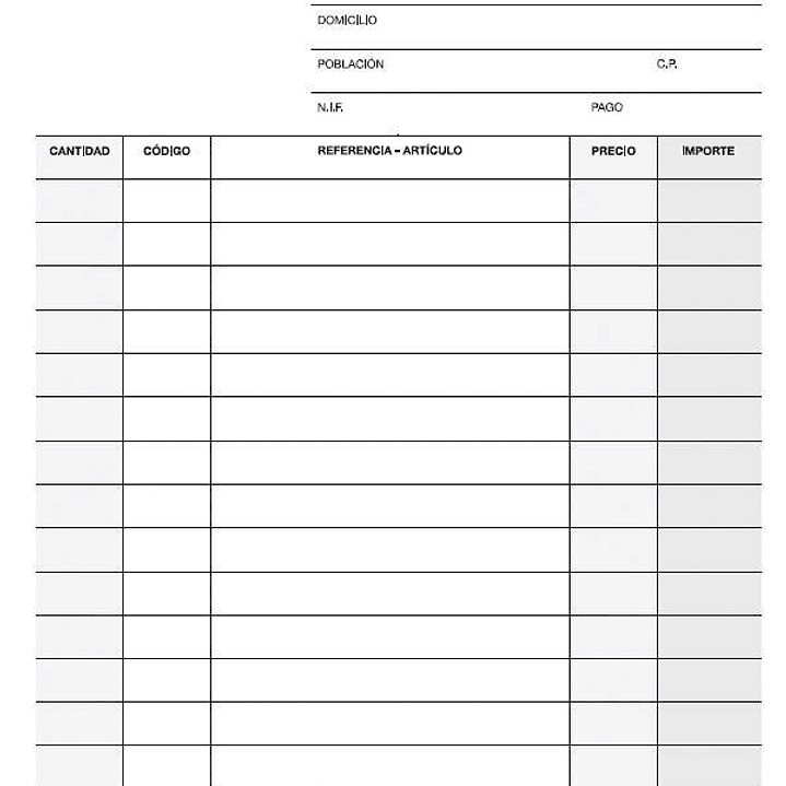 Apli Talonario Factura 1/4 Duplicado Natural - Numeracion Secuencial - Papel Autocopiativo - 63 Hojas - Color Natural 1