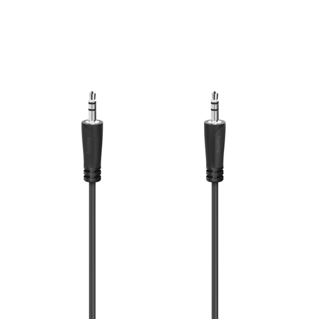 Hama Essential Cable de Audio - Longitud 3m- Estereo - Color Negro 1