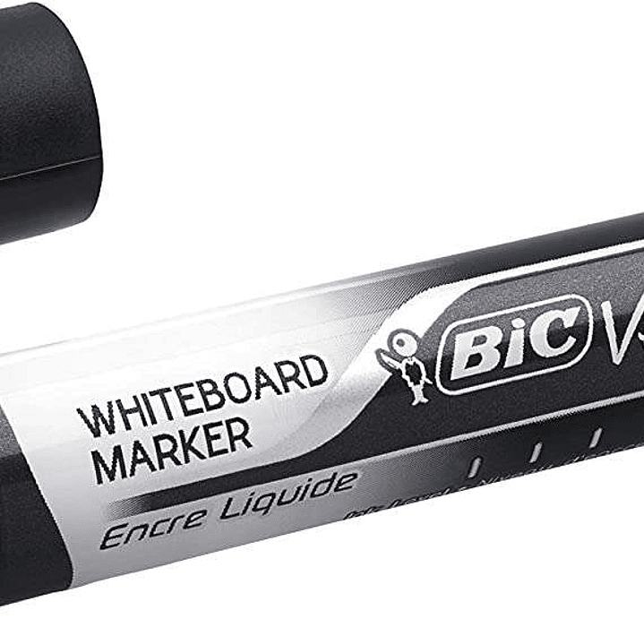 Bic Velleda Liquid Ink Marcador para Pizarra - Punta Media - Trazo 2.3mm - Tinta Liquida con Base de Alcohol - Color Negro 1
