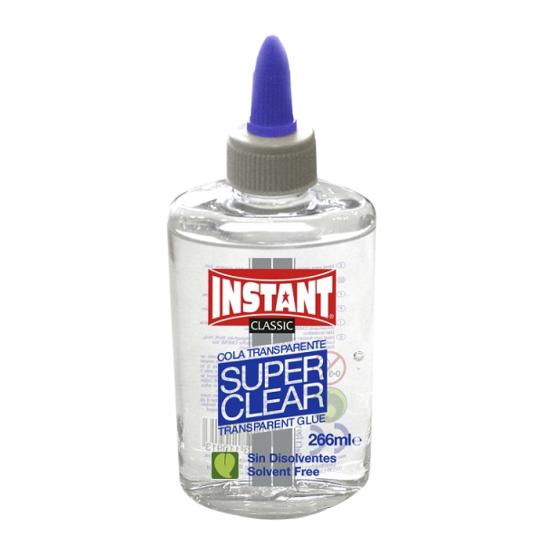 Instant Classic Super Clear Cola Transparente 266ml - Apto para Uso Infantil y/o Domestico - Sin Disolventes - Transparente 1