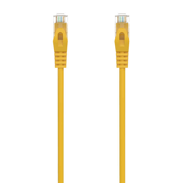 Aisens Cable de Red Latiguillo RJ45 LSZH Cat.6A 500 MHZ UTP AWG24 - 0.25m - Libre de Halogenos - 10 Gigabit/s - Color Amarillo 1