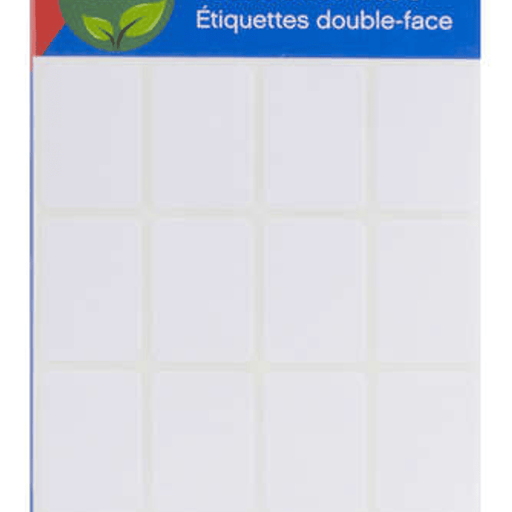 Apli Etiquetas Doble Frontal Blancas 19.0 x 27.0mm 1
