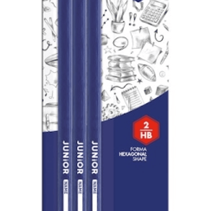 Alpino Junior Blister de 3 Lapices de Grafito HB con Cabecilla - Espacio para el Nombre 1