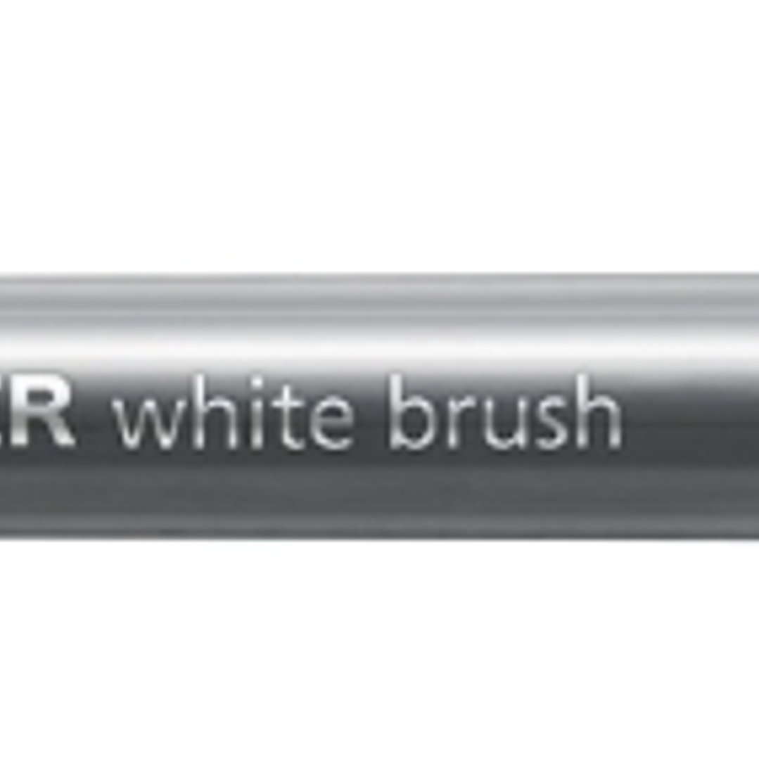 Staedtler Metallic Brush Rotulador Punta Pincel - Trazo 1 - 6mm Aprox - Tinta Base de Agua - Color Blanco 1