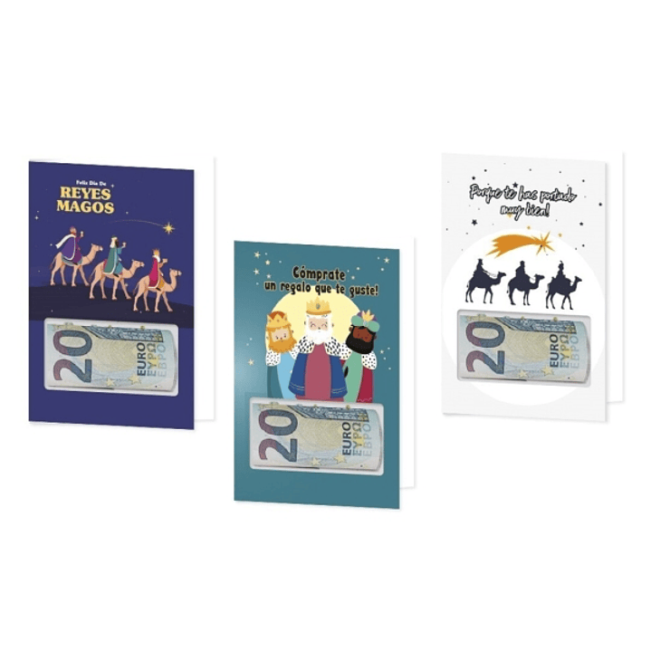 Bismark Tarjeta Navideña para Regalar Dinero - 3 Diseños Diferentes Aleatorios 1
