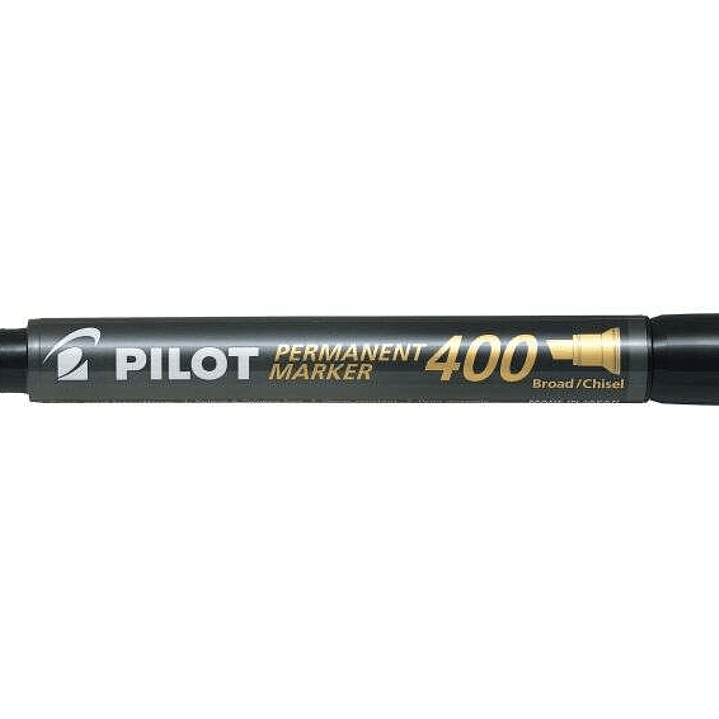 Pilot Rotulador Permanente 400 - Punta Biselada 4,5mm - Trazo 4mm - Color Negro 1