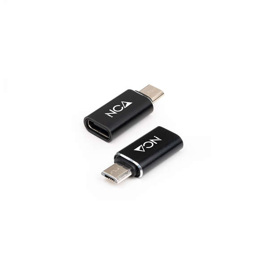 Nanocable Adaptador Micro USB/M A USB-C/H - Color Negro 1
