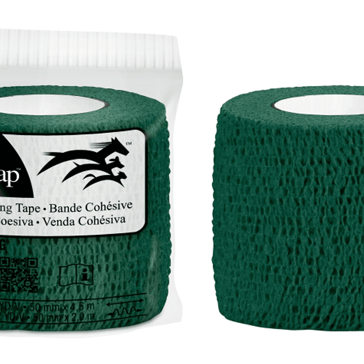 3M Vetrap Venda Cohesiva - 5cm x 4.5m - Flexible - Transpirable - Autoadhesiva - Color Verde Militar 1