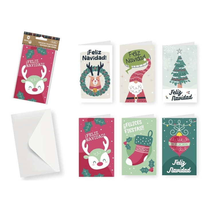 Bismark Pack con 6 Tarjetas de Felicitacion Navideña con Sobre 1