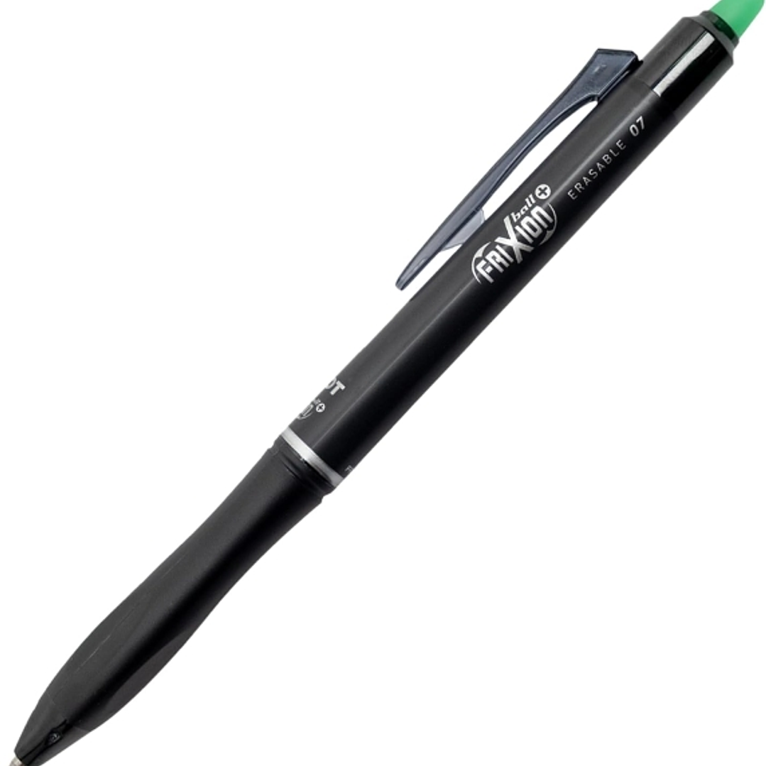 Pilot Frixion Ball Plus Boligrafo Borrable - Punta de 0.7mm y Trazo de 0.35mm - Recargables - 80% de Plastico Reclclado - Color Verde 1