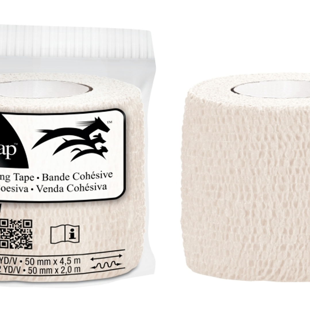 3M Vetrap Venda Cohesiva - 5cm x 4.5m - Flexible - Transpirable - Autoadhesiva - Color Blanco 1