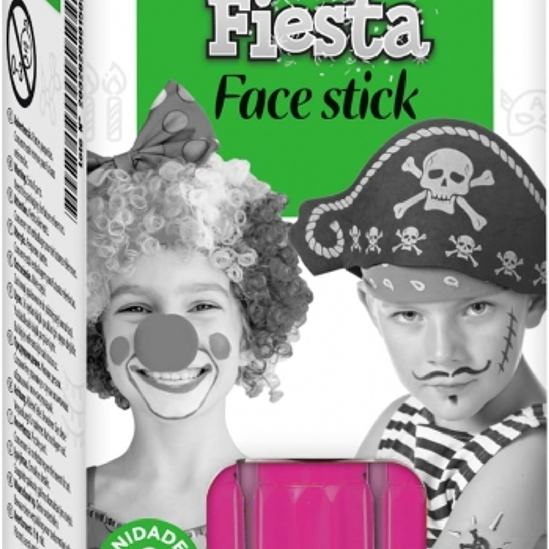 Alpino Fiesta Face Stick Pack con 6 Barritas de Pintura Facial - Sistema Retractil Giratorio - Se Lava con Agua - Testado Dermatologicamente - Color R 1